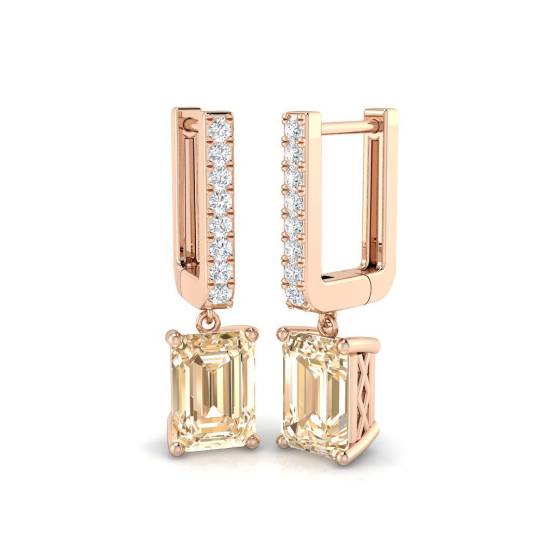 1.90ct VS/E-F Morganite and Diamond Earrings