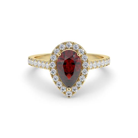 0.70ct Ruby and Diamond Cluster Ring