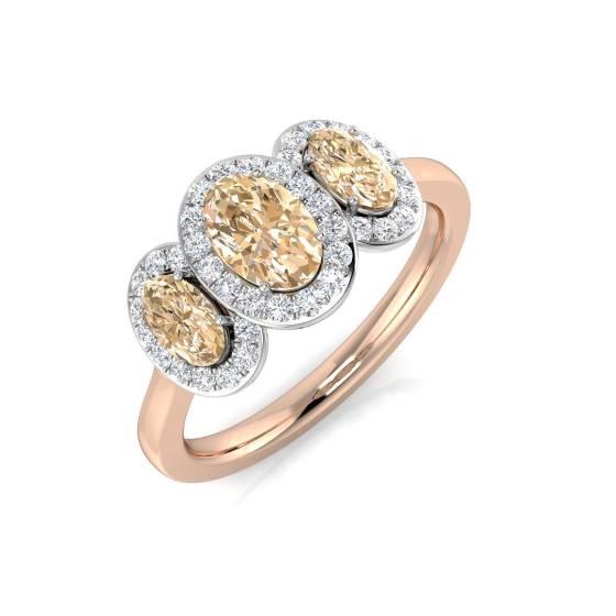 1.20ct VS/E-F Morganite and Diamond Gemstone Ring