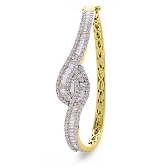 Elegant Encrusted Diamond Set Bangle