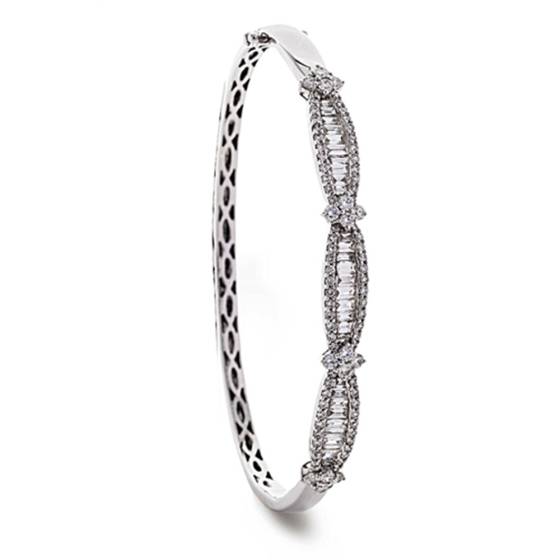 Elegant Encrusted Diamond Set Bangle