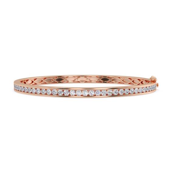 Elegant Round Diamond Set Bangle