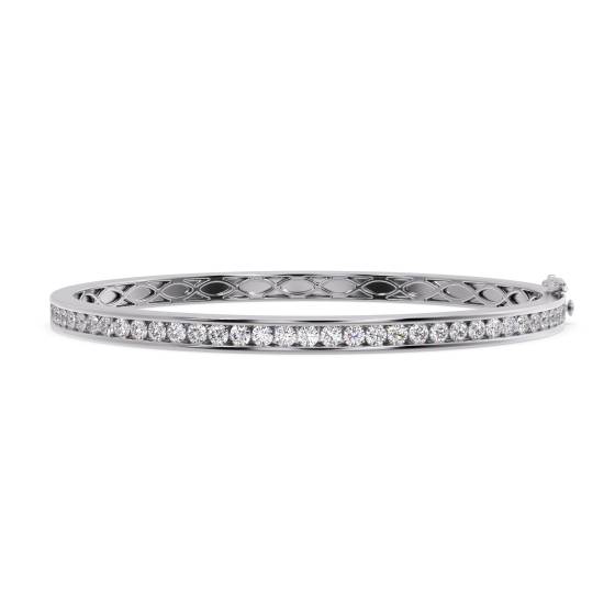 Elegant Round Diamond Set Bangle