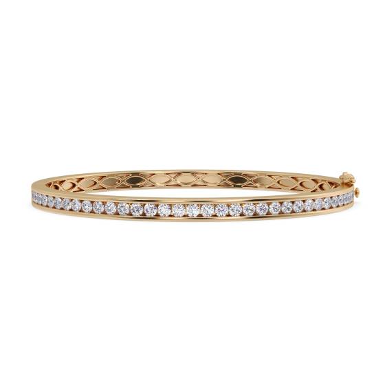 Elegant Round Diamond Set Bangle