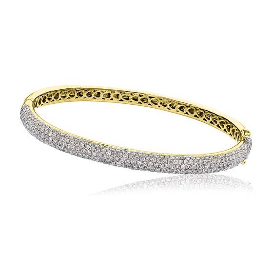 Elegant Encrusted Round Diamond Set Bangle