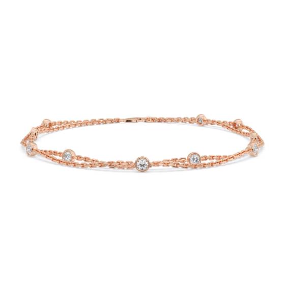 0.25ct Classic Round Diamond Chain Bracelet