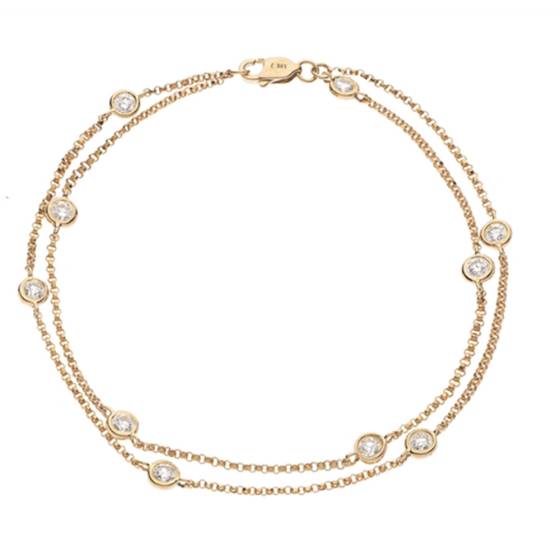 Classic Round Diamond Chain Bracelet