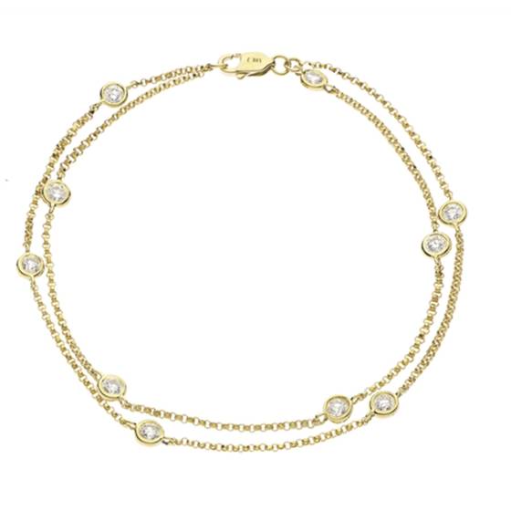 Classic Round Diamond Chain Bracelet