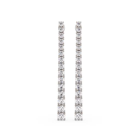 2.30ct Classic Round Diamond Drop Earrings