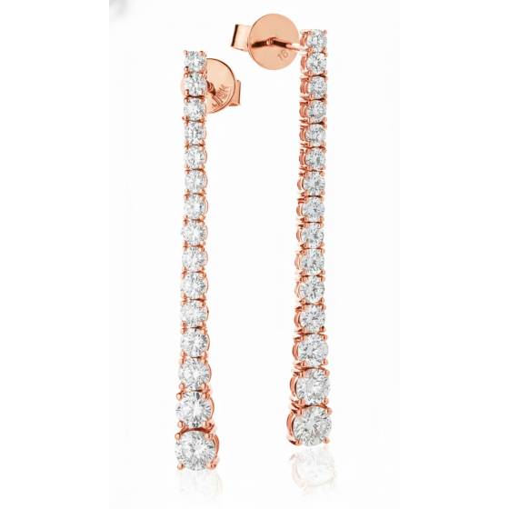 2.30ct Classic Round Diamond Drop Earrings