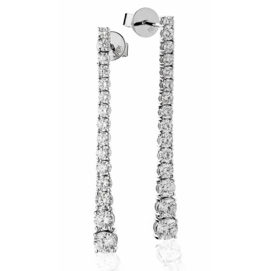 2.30ct Classic Round Diamond Drop Earrings