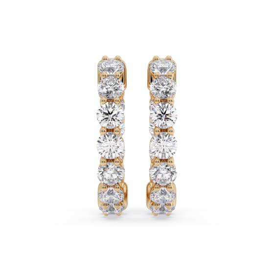 1.50ct Modern Round Diamond Hoop Earrings