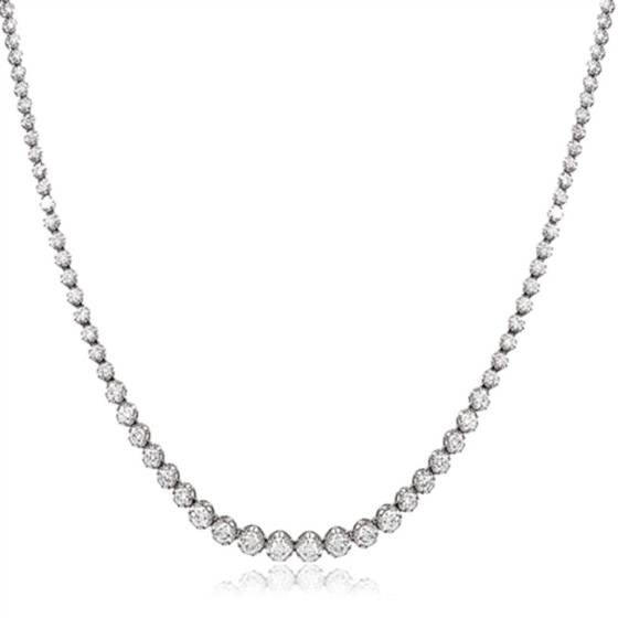 4.27ct SI/G-H Round Natural Diamond Necklace