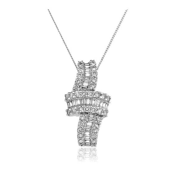 0.85ct VS/F-G Round Natural Diamond Cluster Pendant