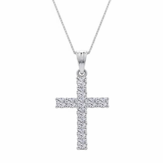 1.50ct Classic Round Diamond Cross Pendant