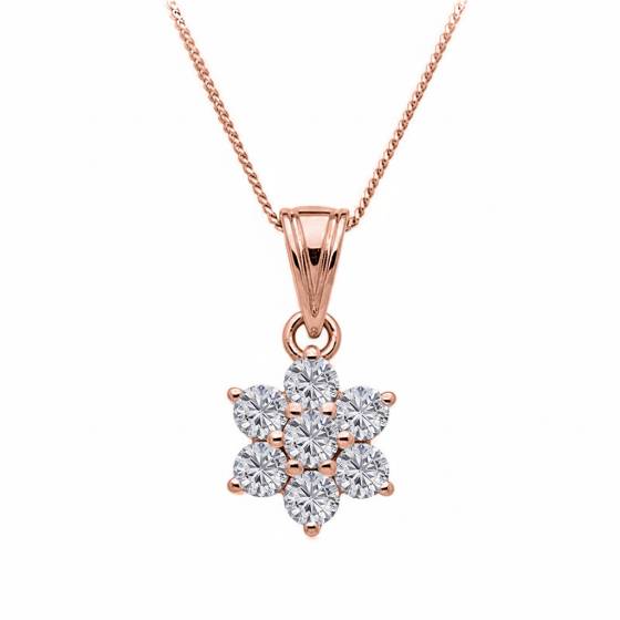 0.50ct Cluster Round Diamond Designer Pendant