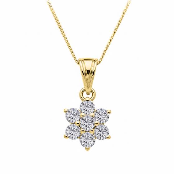 0.50ct Cluster Round Diamond Designer Pendant