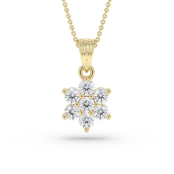 0.50ct Cluster Round Diamond Designer Pendant