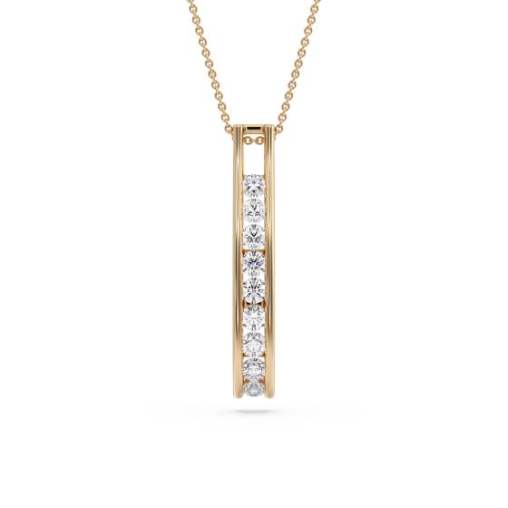 Classic Round Diamond Journey Pendant