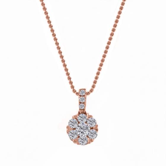 0.35ct Cluster Round Diamond Designer Pendant