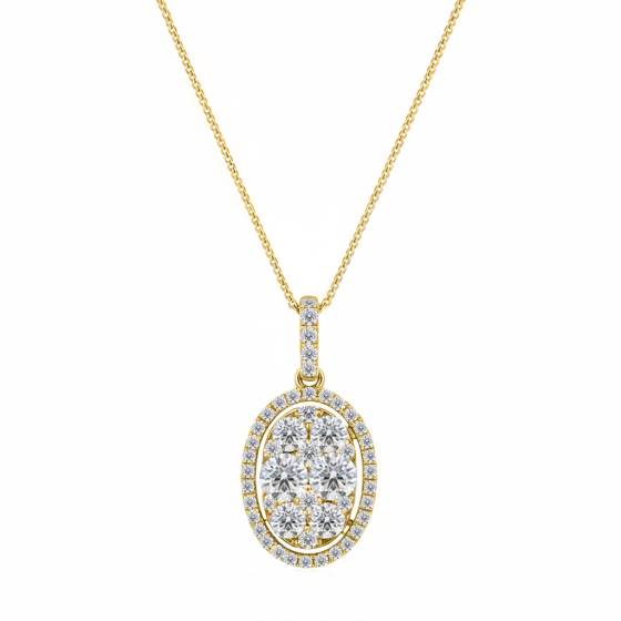 0.70ct Cluster Round Diamond Designer Pendant