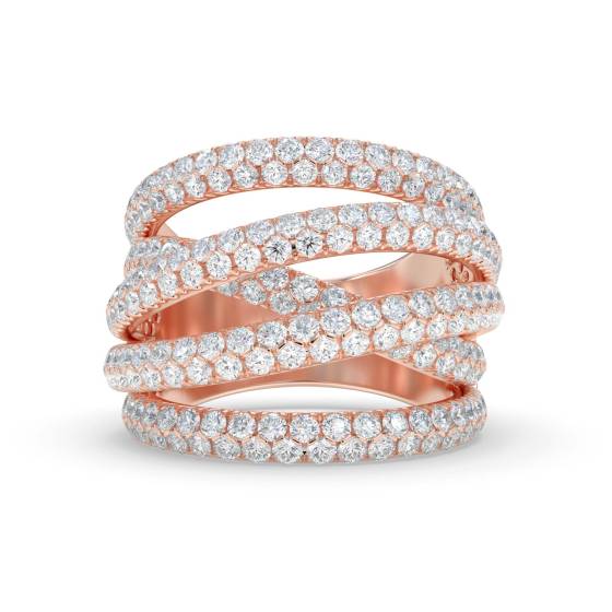 4.00ct Spiral Round Diamond Dress Ring