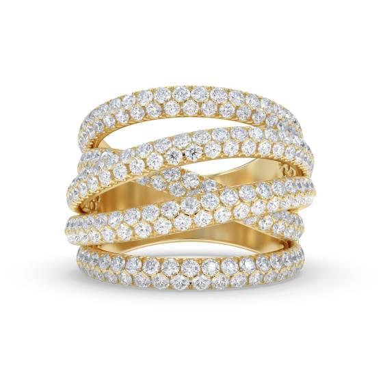 4.00ct Spiral Round Diamond Dress Ring