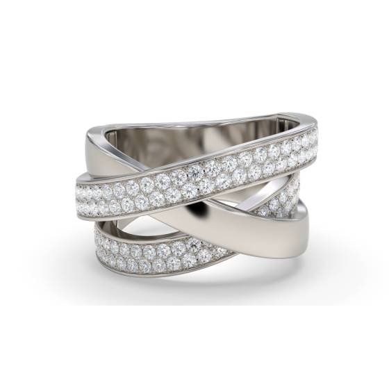 1.20ct Spiral Round Diamond Dress Ring