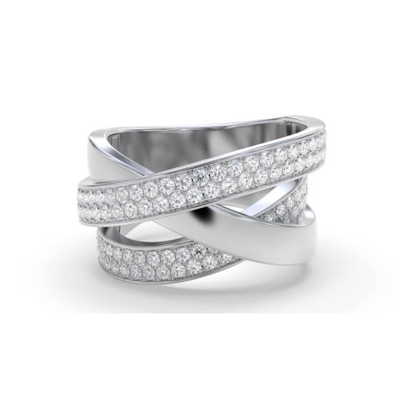 1.20ct Spiral Round Diamond Dress Ring
