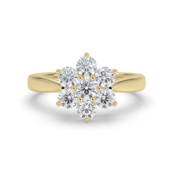 0.75ct Elegant Round Diamond Cluster Ring