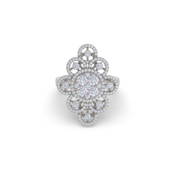 1.35ct Elegant Round Diamond Dress Ring