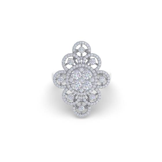 1.35ct Elegant Round Diamond Dress Ring