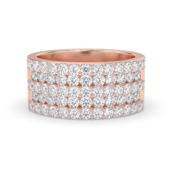2.80ct Elegant Round Diamond Multi Row Dress Ring