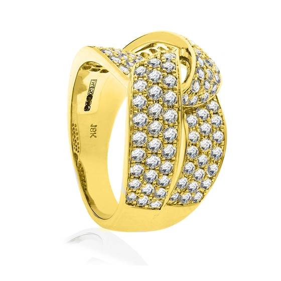 1.70ct Round Diamond Cross Over Dress Ring
