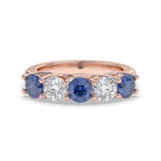 0.50ct Blue Sapphire and Diamond Eternity Ring