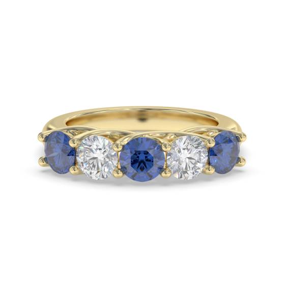 0.50ct Blue Sapphire and Diamond Eternity Ring
