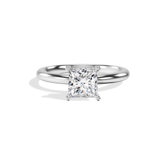 Princess Diamond Hidden Halo Engagement Ring