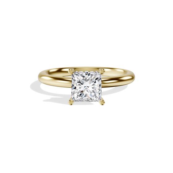 Princess Diamond Hidden Halo Engagement Ring