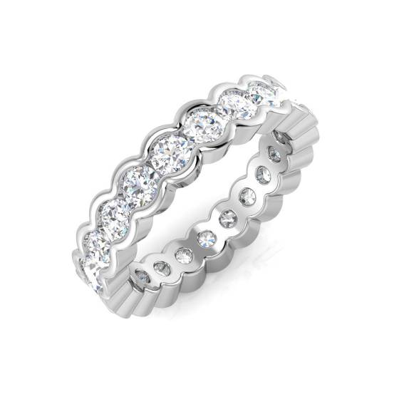 2.10ct VS/F-G Round Cut Bezel Set Full Eternity Ring