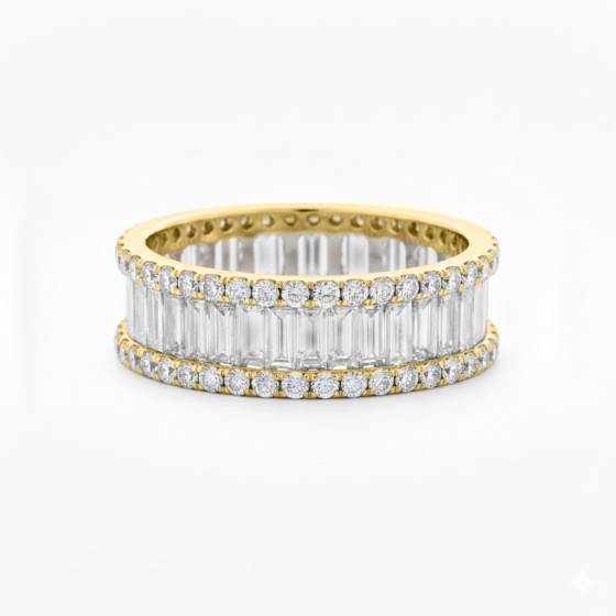 3.80ct VS/F-G Baguette Full Eternity Ring