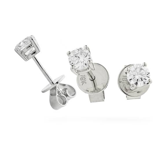 0.80ct VS/F-G Round Stud Diamond Earrings