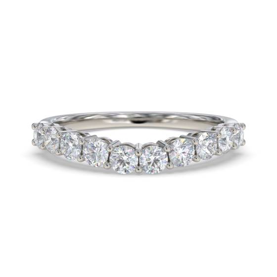 0.60ct VS/F-G Round Cut Half Eternity Ring