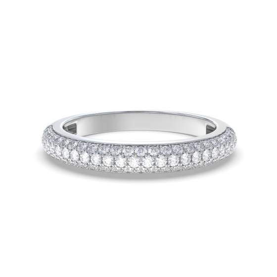 0.40ct VS/F-G Round Cut Half Eternity Ring