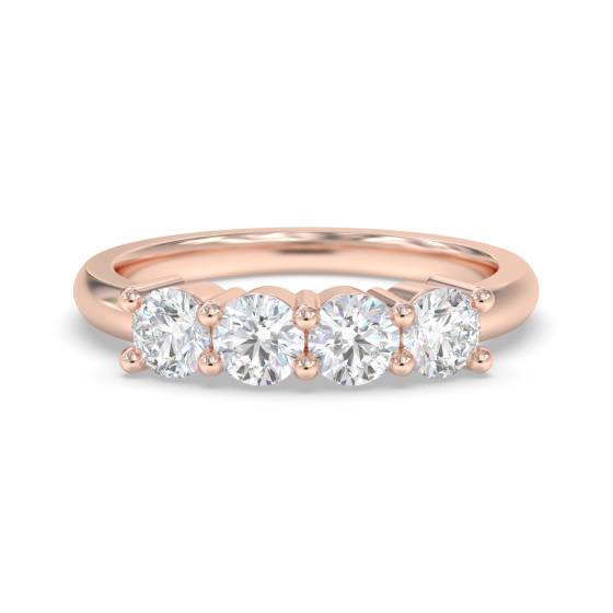 0.75ct VS/F-G Round 4 Stone Diamond Ring