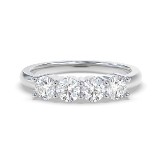 0.75ct VS/F-G Round 4 Stone Diamond Ring