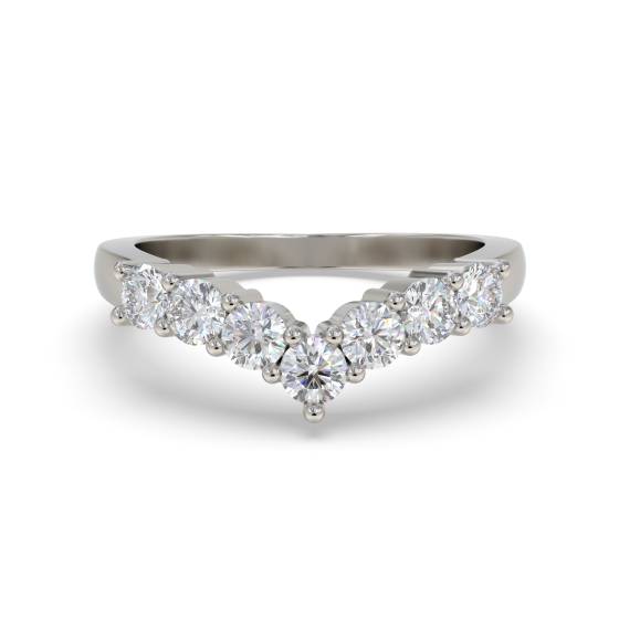 0.50ct VS/F-G Round 7 Stone Diamond Ring
