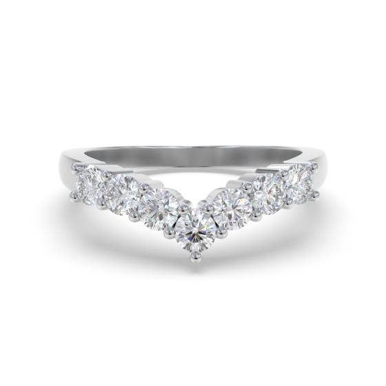 0.50ct VS/F-G Round 7 Stone Diamond Ring