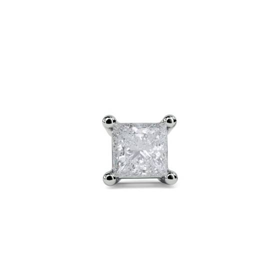 0.30ct VS2/F Princess Cut Natural Diamond Gents Stud Earrings