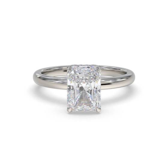 Radiant Diamond Hidden Halo Ring