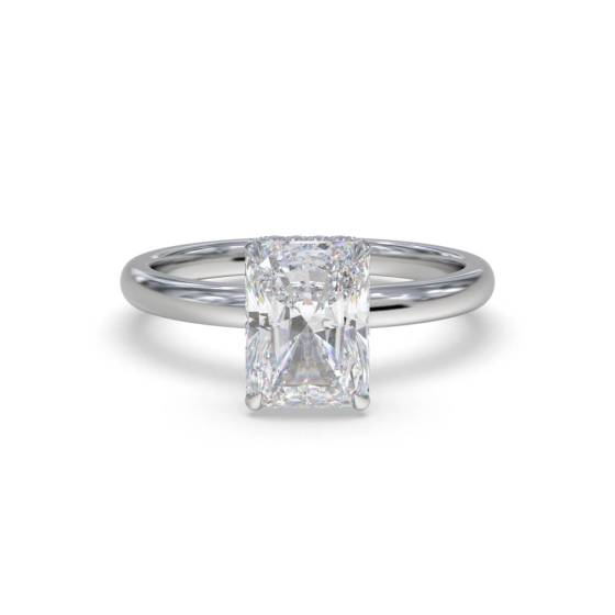 Radiant Diamond Hidden Halo Ring
